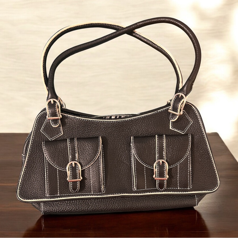 Y2K Maxximum brand black leather handbag